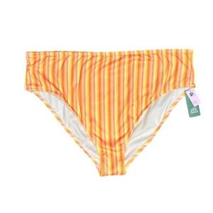NWT High waist high leg striped bikini bottoms size 3X